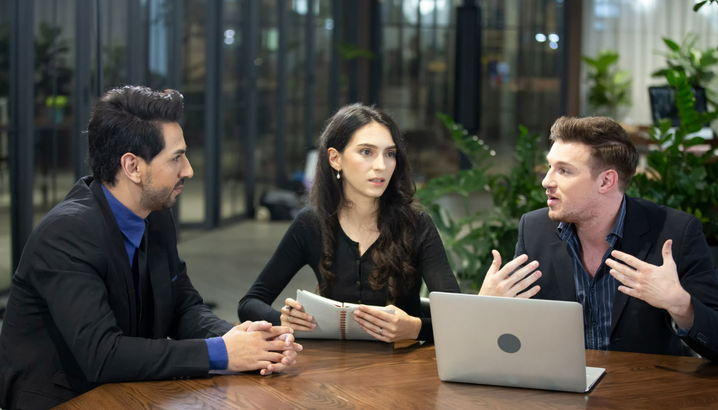 Moderator guiding interview